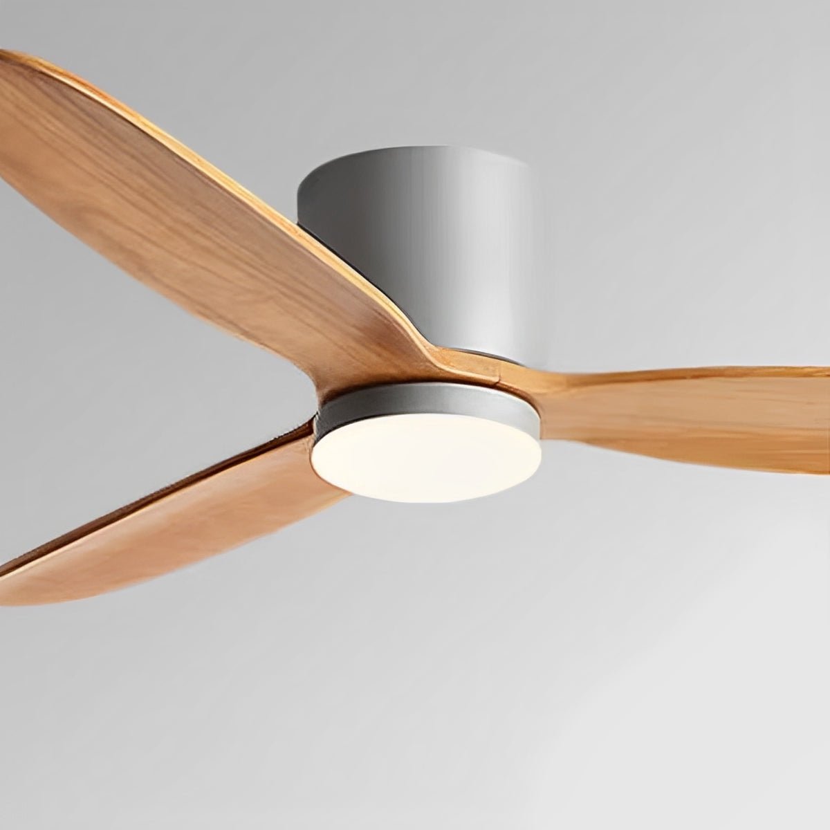 Deckenventilator Mit Lampe Holz 6 Geschwindigkeiten DC Motor Weiß Wohnzimmer Schlafzimmer Esszimmer Skandinavisch Dimmbar LED Fernbedienung | Restfield