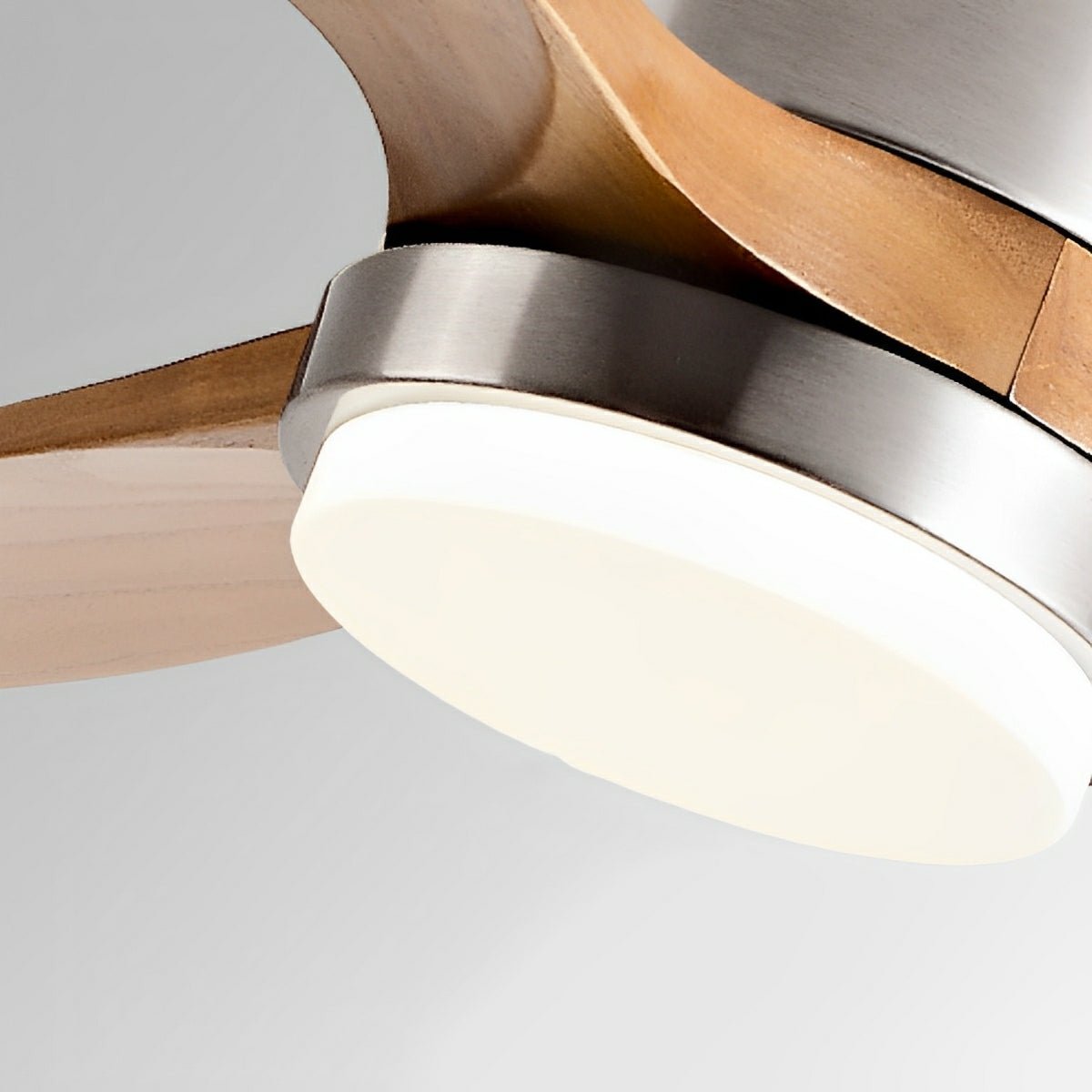 Deckenventilator mit Beleuchtung, 6 Geschwindigkeitsstufen, Gleichstrommotor, Holzflügel, einstellbare Farbtemperatur | Sansoti