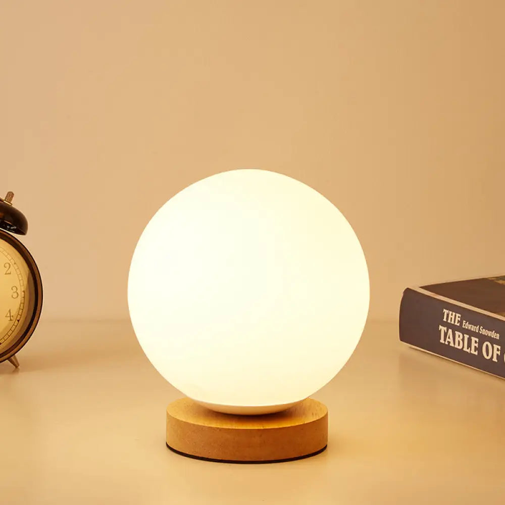 Tafellamp met Glazen Kap Wit Modern Design Leeslamp Bureau Verlichting E26 E27 Fitting Sfeerlamp Tafel | Sansoti