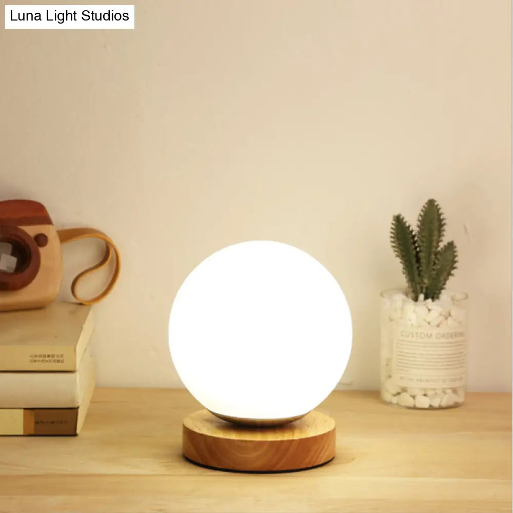 Tafellamp met Glazen Kap Wit Modern Design Leeslamp Bureau Verlichting E26 E27 Fitting Sfeerlamp Tafel | Sansoti