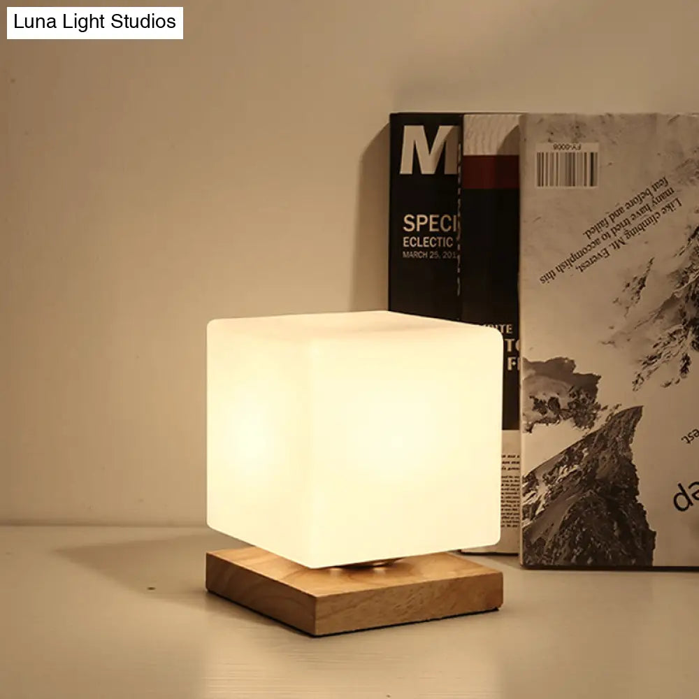 Tafellamp met Glazen Kap Wit Modern Design Leeslamp Bureau Verlichting E26 E27 Fitting Sfeerlamp Tafel | Sansoti