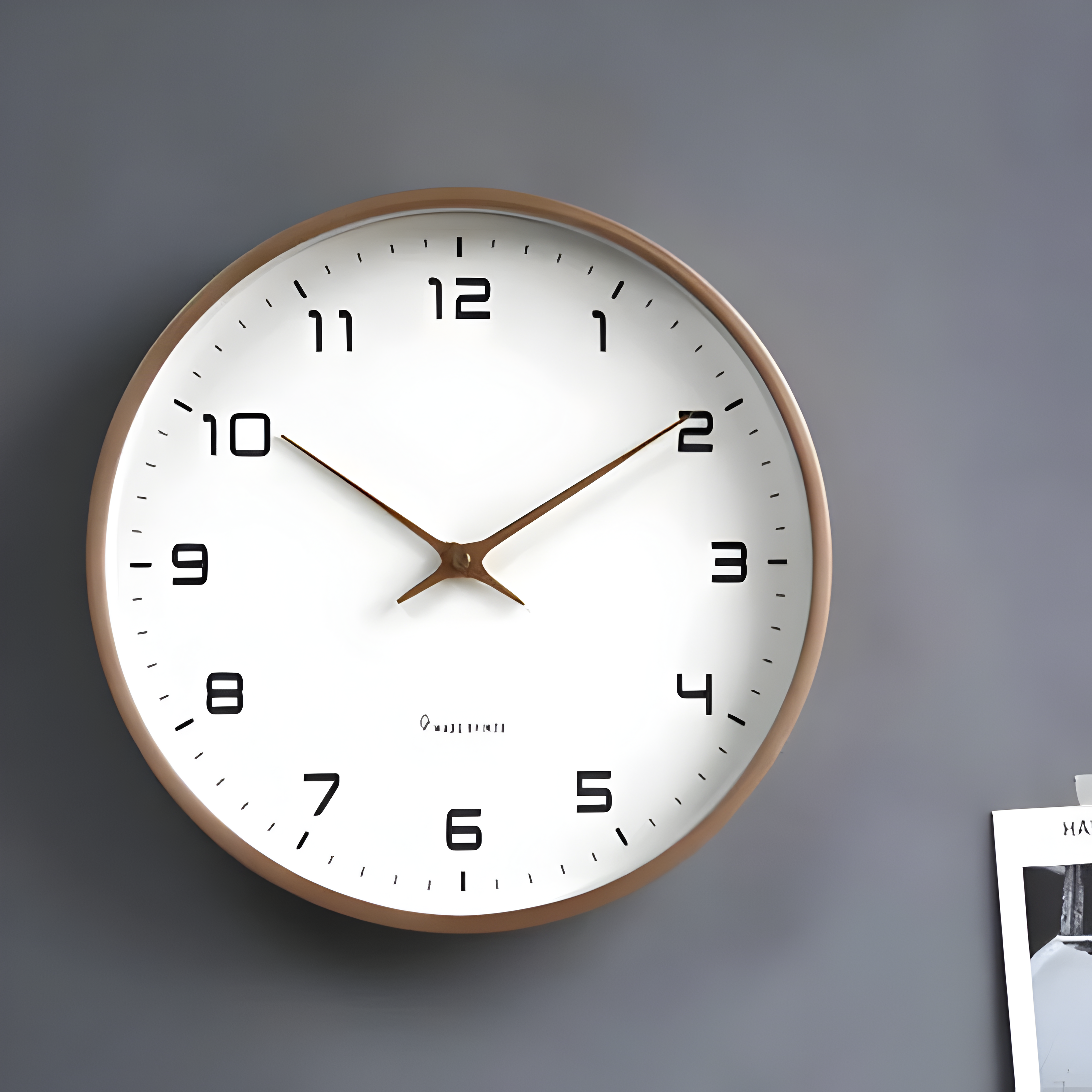 Horloge murale ronde moderne en bois avec mouvement silencieux pour salon, cuisine et chambre | Restfield