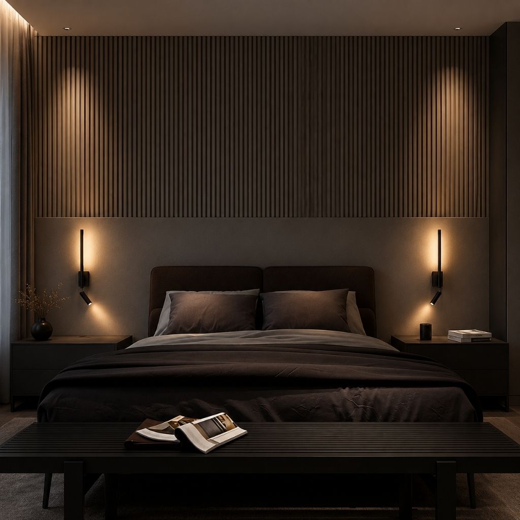 Applique murale pour chambre avec liseuse orientable à 345°, rotation, aluminium noir et blanc, lumière indirecte, éclairage moderne | Sansoti