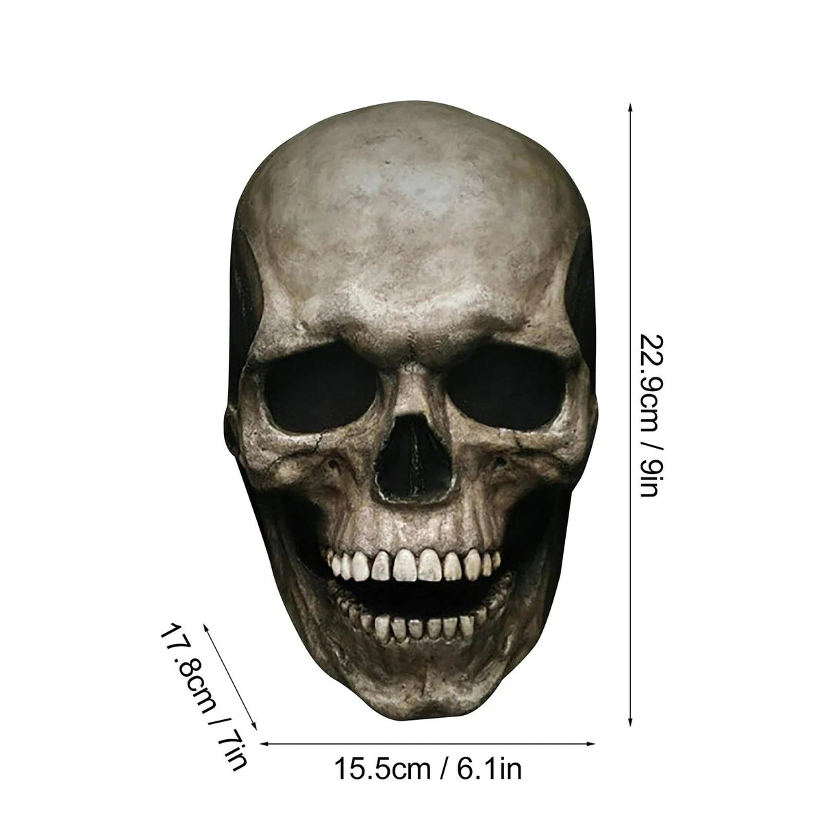 Bewegende Schedel Masker met Beweegbare Kaak – Halloween Volledig Hoofdmasker Skelet Horror Kostuum Decoratie | Sansoti