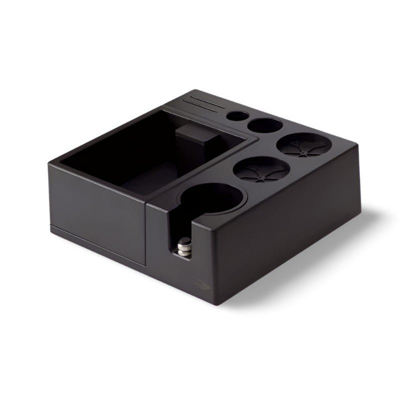 Espresso-Tampingstation mit Klopfbox für Kaffeemehl, 51–58 mm, verstellbare Barista-Arbeitsstation für die Kaffee-Ecke | Sansoti