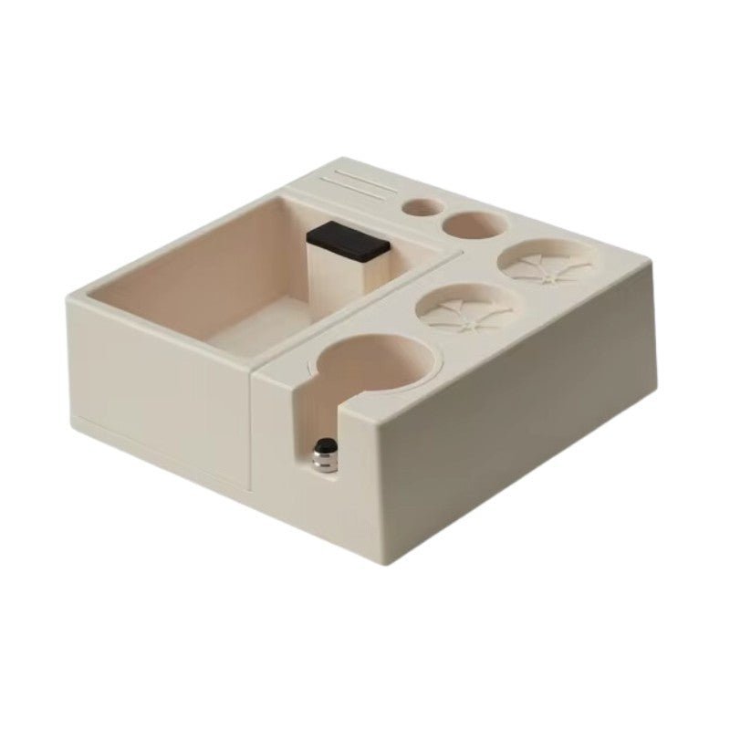Espresso-Tampingstation mit Klopfbox für Kaffeemehl, 51–58 mm, verstellbare Barista-Arbeitsstation für die Kaffee-Ecke | Sansoti