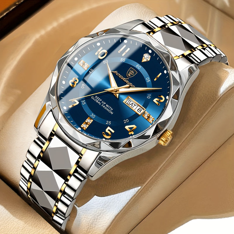 Multifunctioneel Sporthorloge Heren Waterdicht 50m Chronograaf Alarm Dual Display Quartz Polshorloge | Sansoti