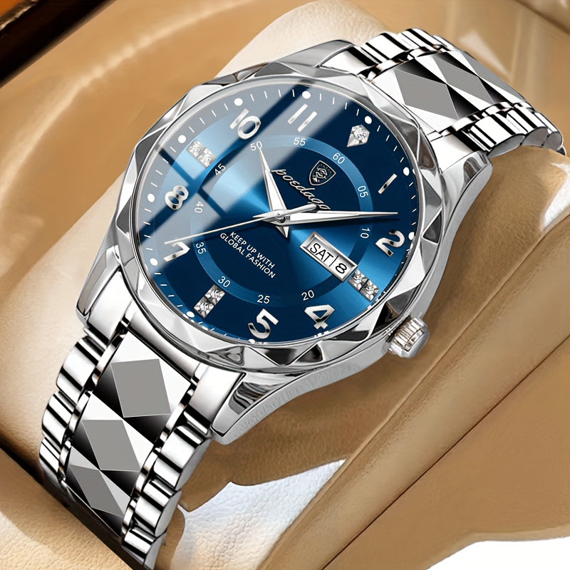 Multifunctioneel Sporthorloge Heren Waterdicht 50m Chronograaf Alarm Dual Display Quartz Polshorloge | Sansoti