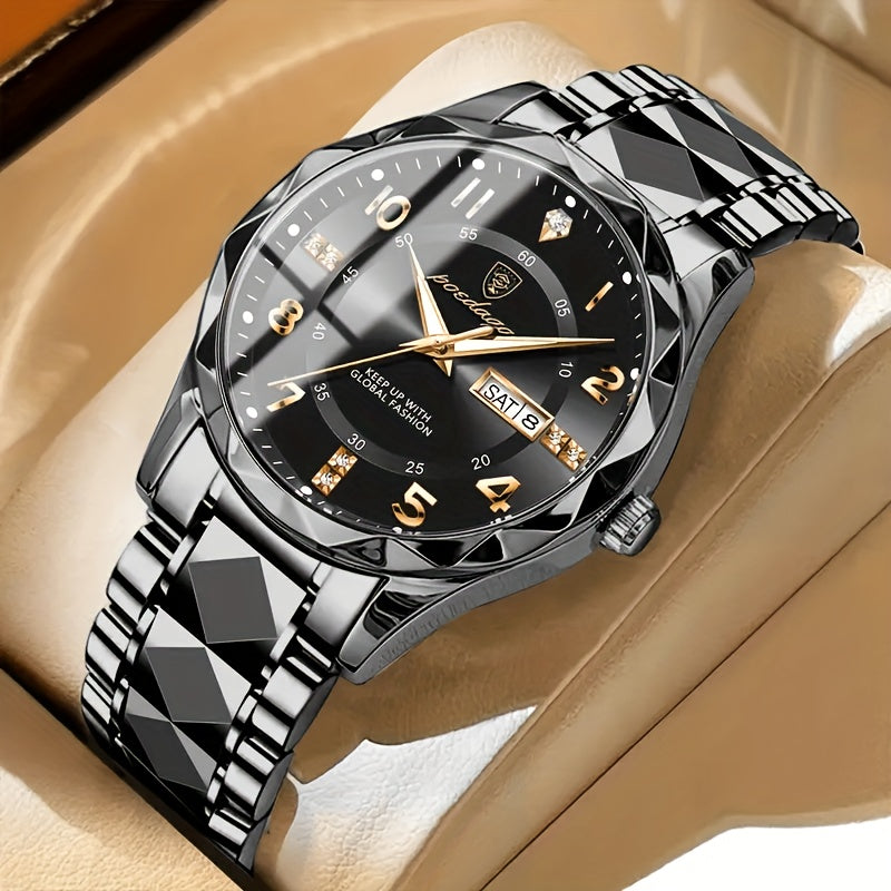 Multifunctioneel Sporthorloge Heren Waterdicht 50m Chronograaf Alarm Dual Display Quartz Polshorloge | Sansoti