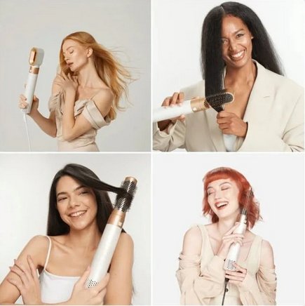 Professioneller 5-in-1 Airstyler mit Aufsätzen und Lufttechnologie für Trocknen, Locken, Volumen und glattes Haar | Restfield