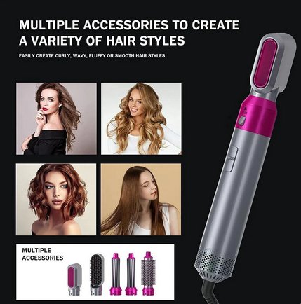Professioneller 5-in-1 Airstyler mit Aufsätzen und Lufttechnologie für Trocknen, Locken, Volumen und glattes Haar | Restfield