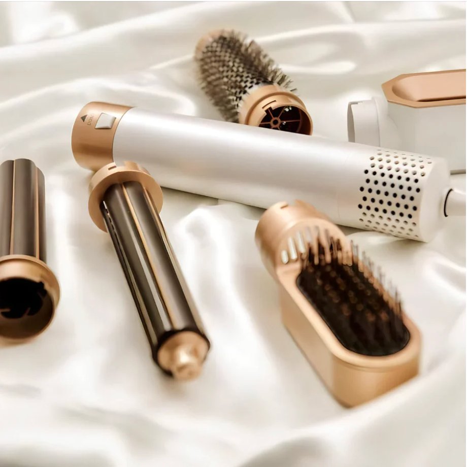 Professioneller 5-in-1 Airstyler mit Aufsätzen und Lufttechnologie für Trocknen, Locken, Volumen und glattes Haar | Restfield
