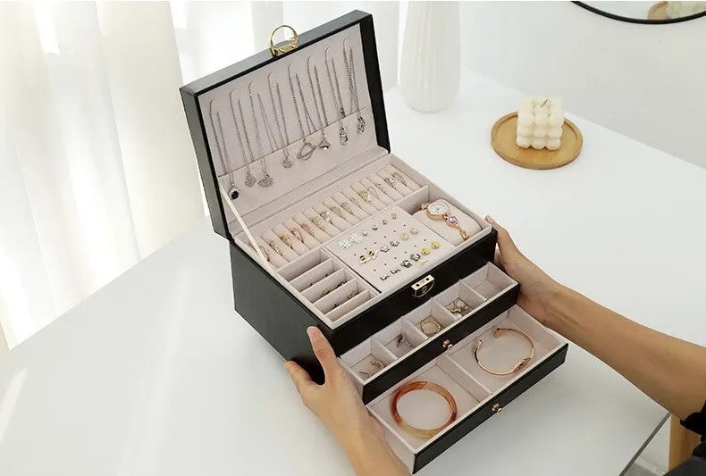 Luxe Sieradendoos met Meerdere Lagen – Elegante Opbergbox voor Sieraden | Sansoti