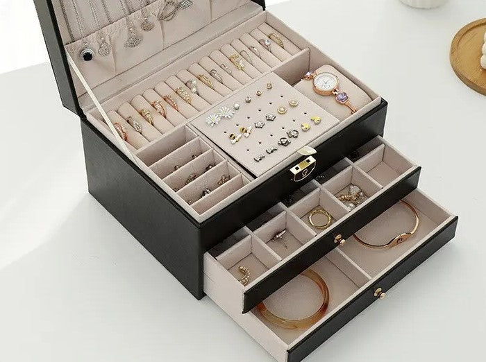 Luxe Sieradendoos met Meerdere Lagen – Elegante Opbergbox voor Sieraden | Sansoti
