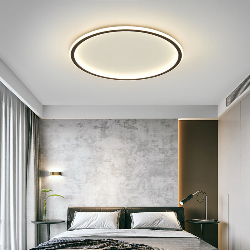 Runde LED-Deckenleuchte Skandinavisches Design Aluminium Esszimmer Wohnzimmer Modern Minimalistisch Dimmbar | Sansoti