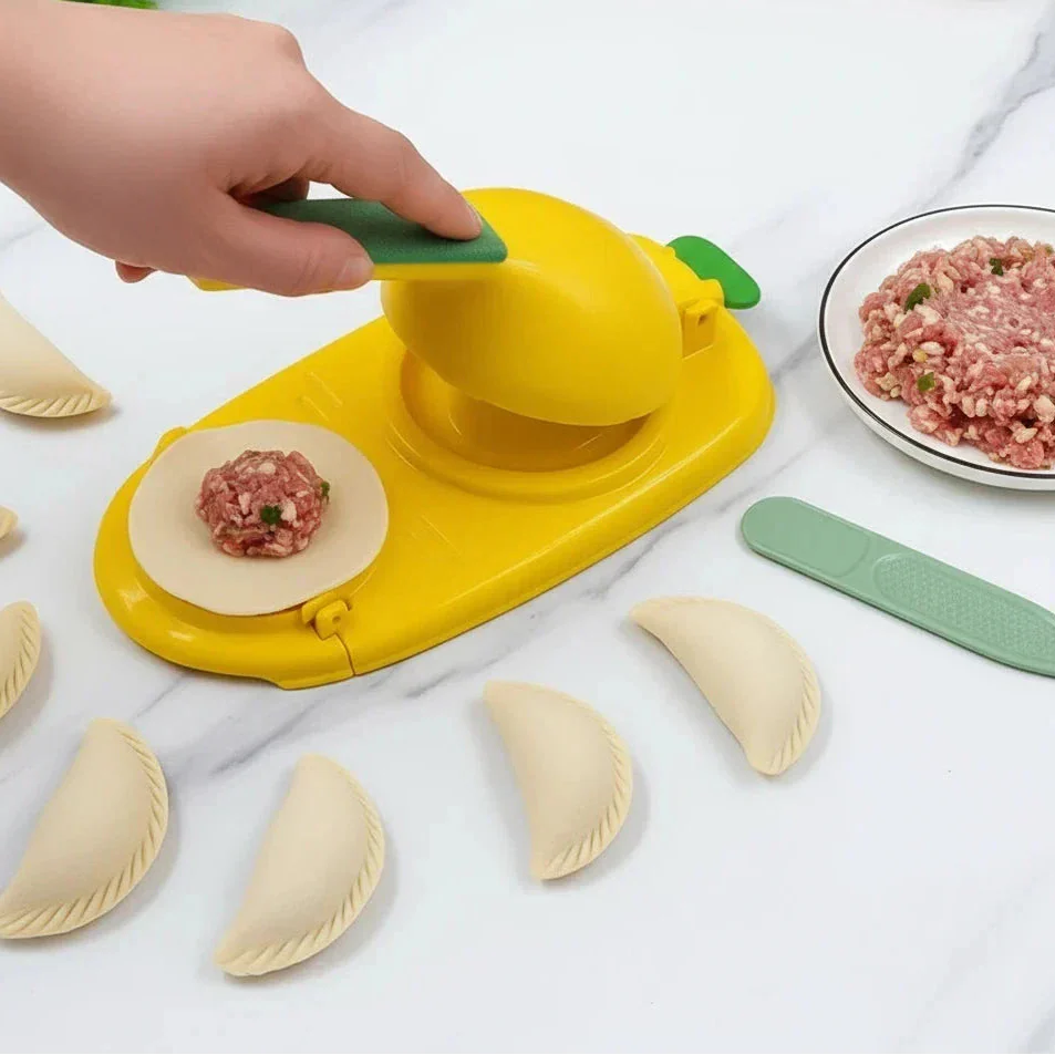 2-in-1-Teigformer für Ravioli und Dumplings, manueller Pastamaker, Küchenutensil, 27,5 x 23 cm, für das Kochen zu Hause | Sansoti