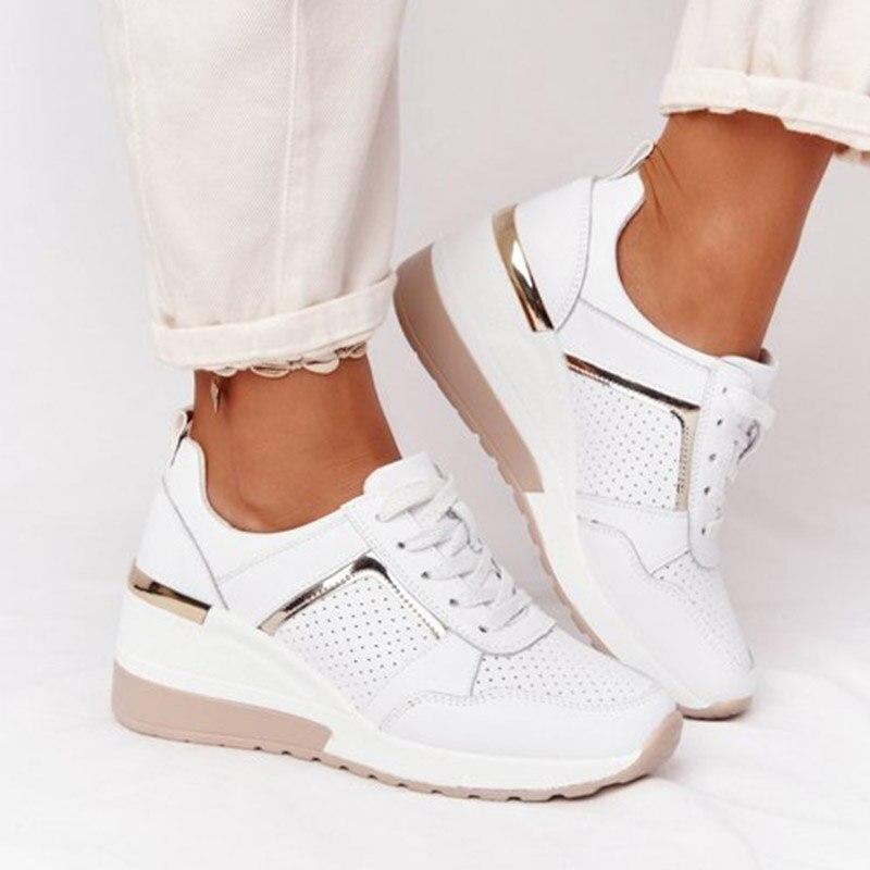 Dames Sneakers Ademend met Verstevigde Hiel & Antislip Zool Casual Sportschoenen Wandelschoen Vrije Tijd | Sansoti