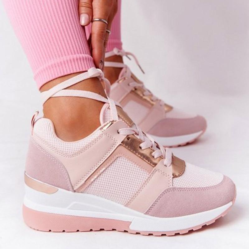 Dames Sneakers Ademend met Verstevigde Hiel & Antislip Zool Casual Sportschoenen Wandelschoen Vrije Tijd | Sansoti