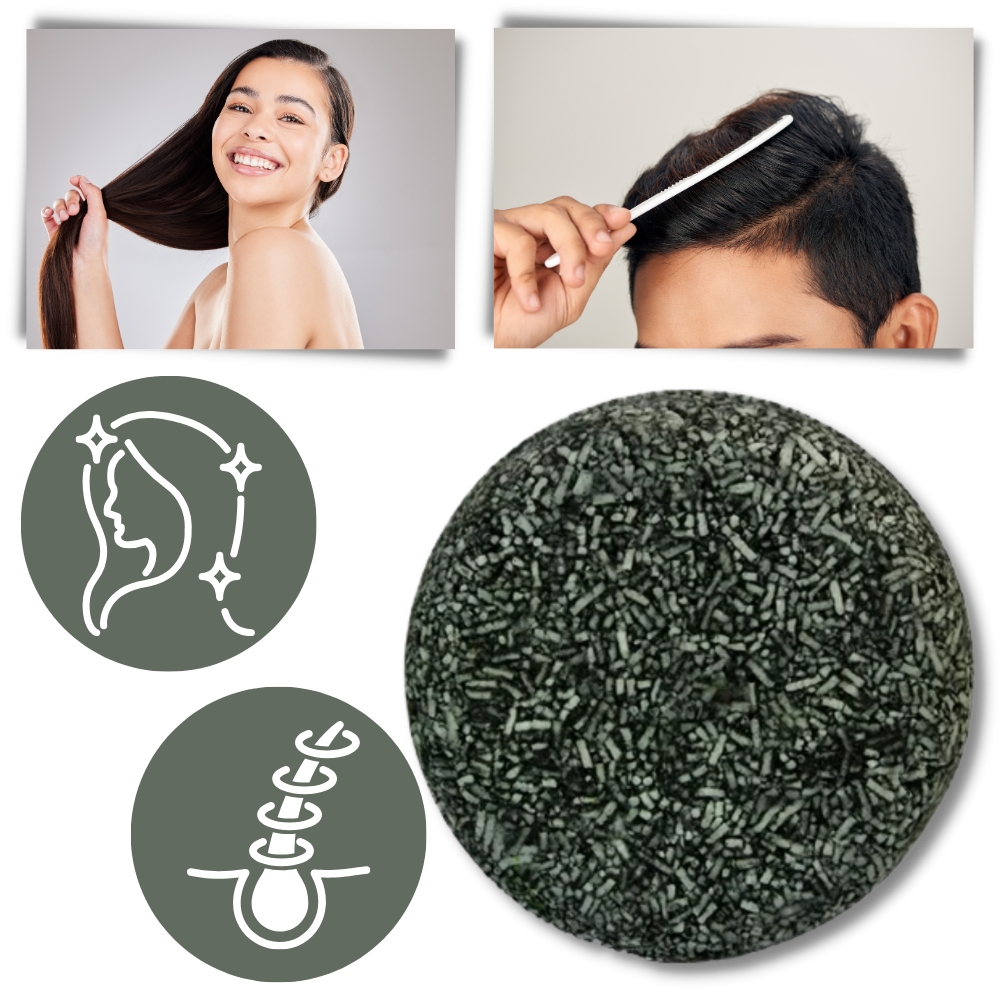 Natuurlijke Haar Verdonkeringsshampoo Bar Grijshaar 55g Plantaardig | Sansoti