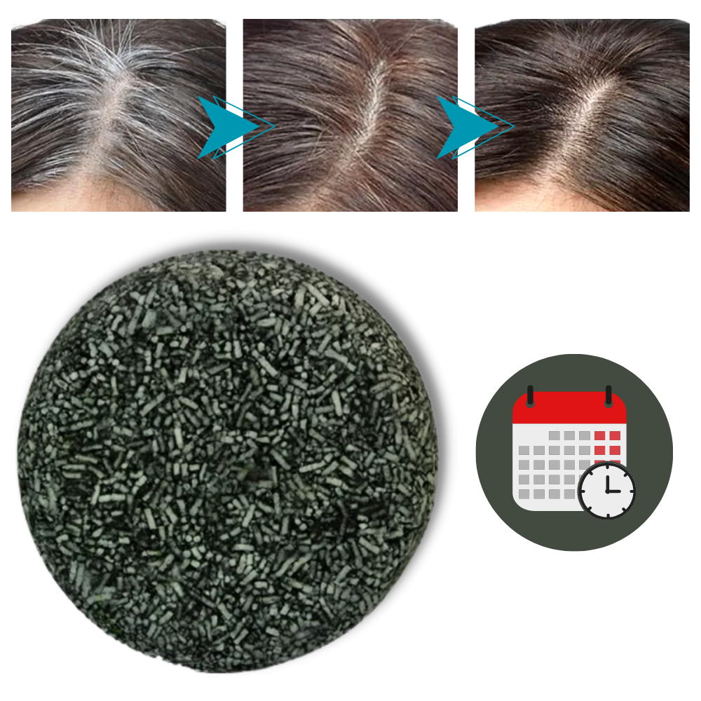 Natuurlijke Haar Verdonkeringsshampoo Bar Grijshaar 55g Plantaardig | Sansoti