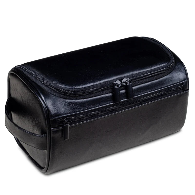 Toilettas van Leer met Haak – Compacte Reisorganizer 25x13x13 cm voor Verzorgingsproducten en Toiletartikelen | Sansoti