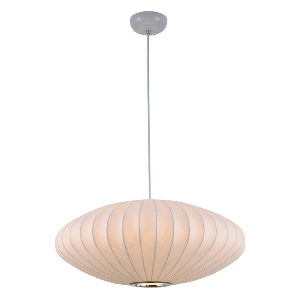 Hanglamp Nelson Bubble Handgebreid Zijde Wit IJzer LED Woonkamer Eetkamer Slaapkamer | Sansoti
