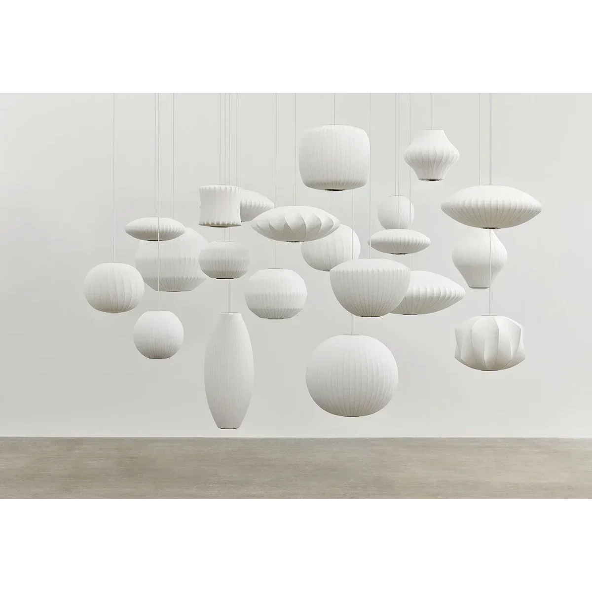 Hanglamp Nelson Bubble Handgebreid Zijde Wit IJzer LED Woonkamer Eetkamer Slaapkamer | Sansoti
