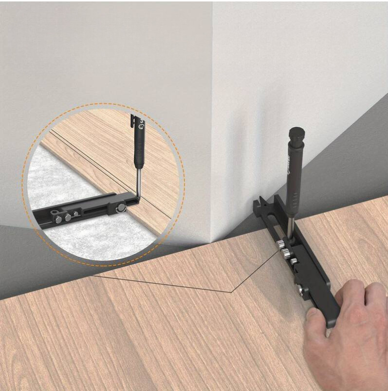 Modulaire Markeertool voor Precisie | Gereedschap voor Timmerman Doe-het-zelver Bouw en Klussen | Aluminium Meetinstrument Meetliniaal | Sansoti
