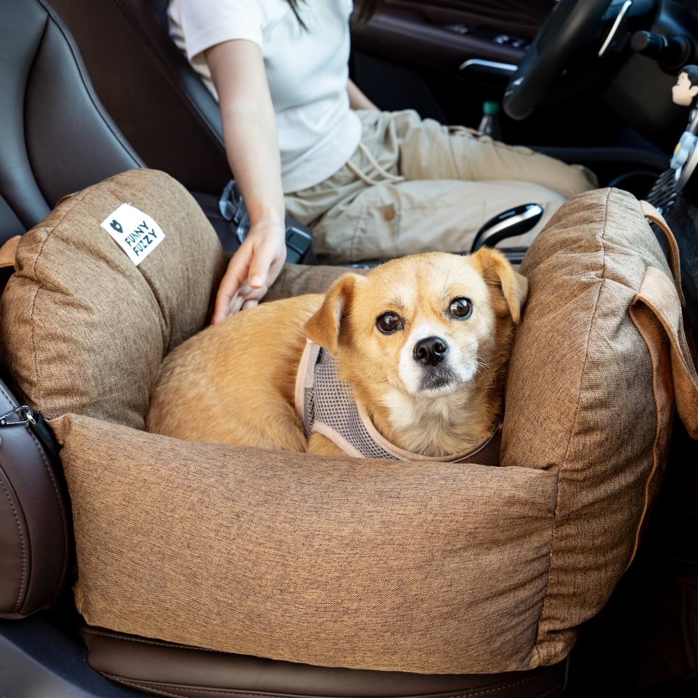 Autostoel Hondenmand First Class - Comfortabel Reiskussen voor Hond of Kat - Verstelbaar Wasbaar Autoreizen | Sansoti