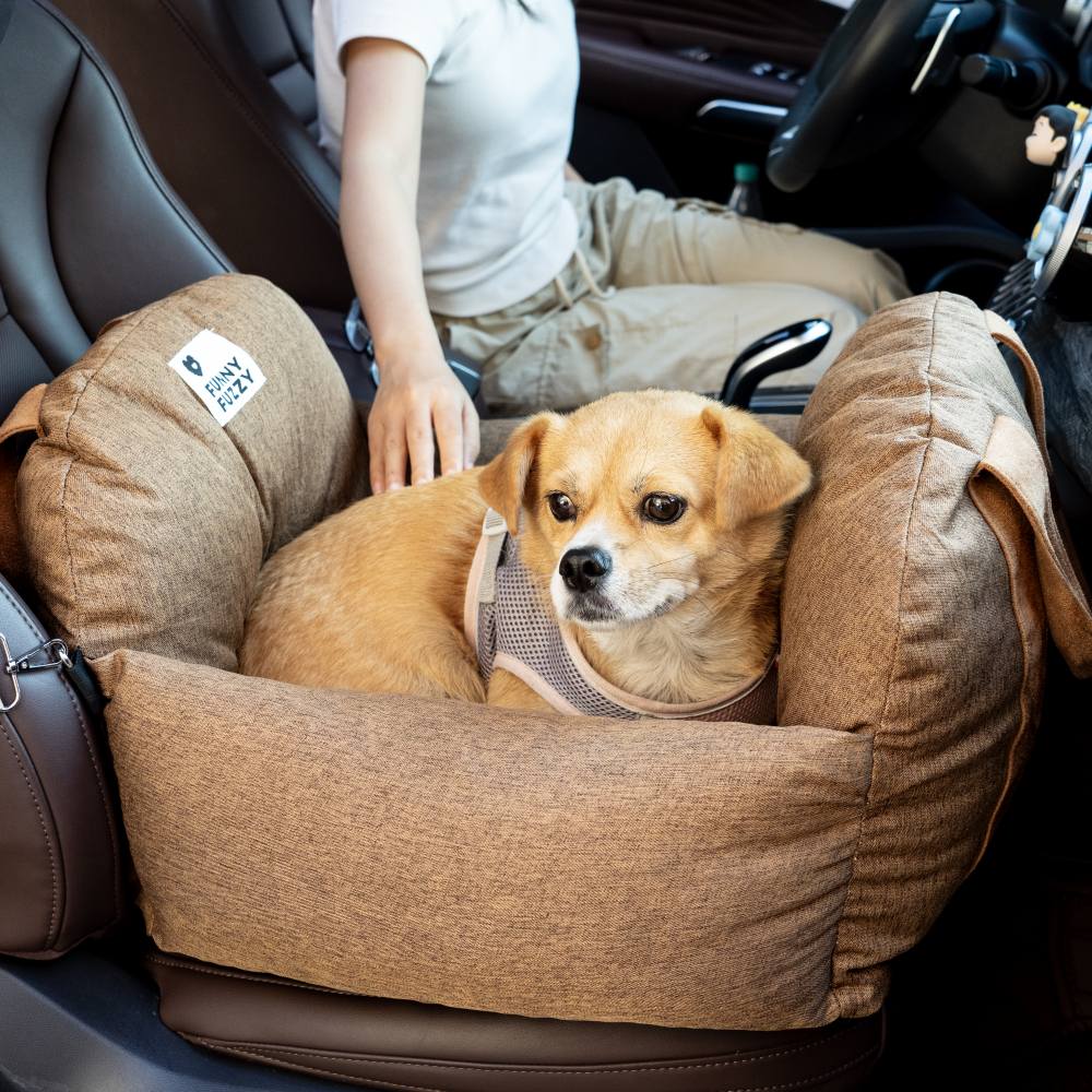 Autostoel Hondenmand First Class - Comfortabel Reiskussen voor Hond of Kat - Verstelbaar Wasbaar Autoreizen | Sansoti