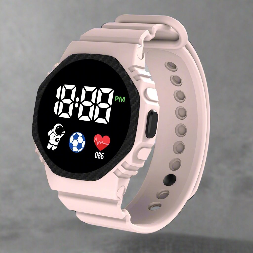 Digital LED Children's Watch, Waterproof, with Calendar, Alarm and Stopwatch, Educational Adventure for Boys and Girls Aged 4+ | Sansoti