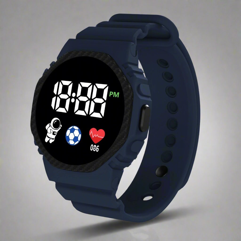 Digital LED Children's Watch, Waterproof, with Calendar, Alarm and Stopwatch, Educational Adventure for Boys and Girls Aged 4+ | Sansoti