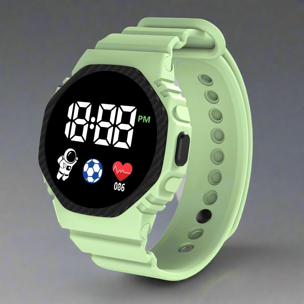 Digital LED Children's Watch, Waterproof, with Calendar, Alarm and Stopwatch, Educational Adventure for Boys and Girls Aged 4+ | Sansoti