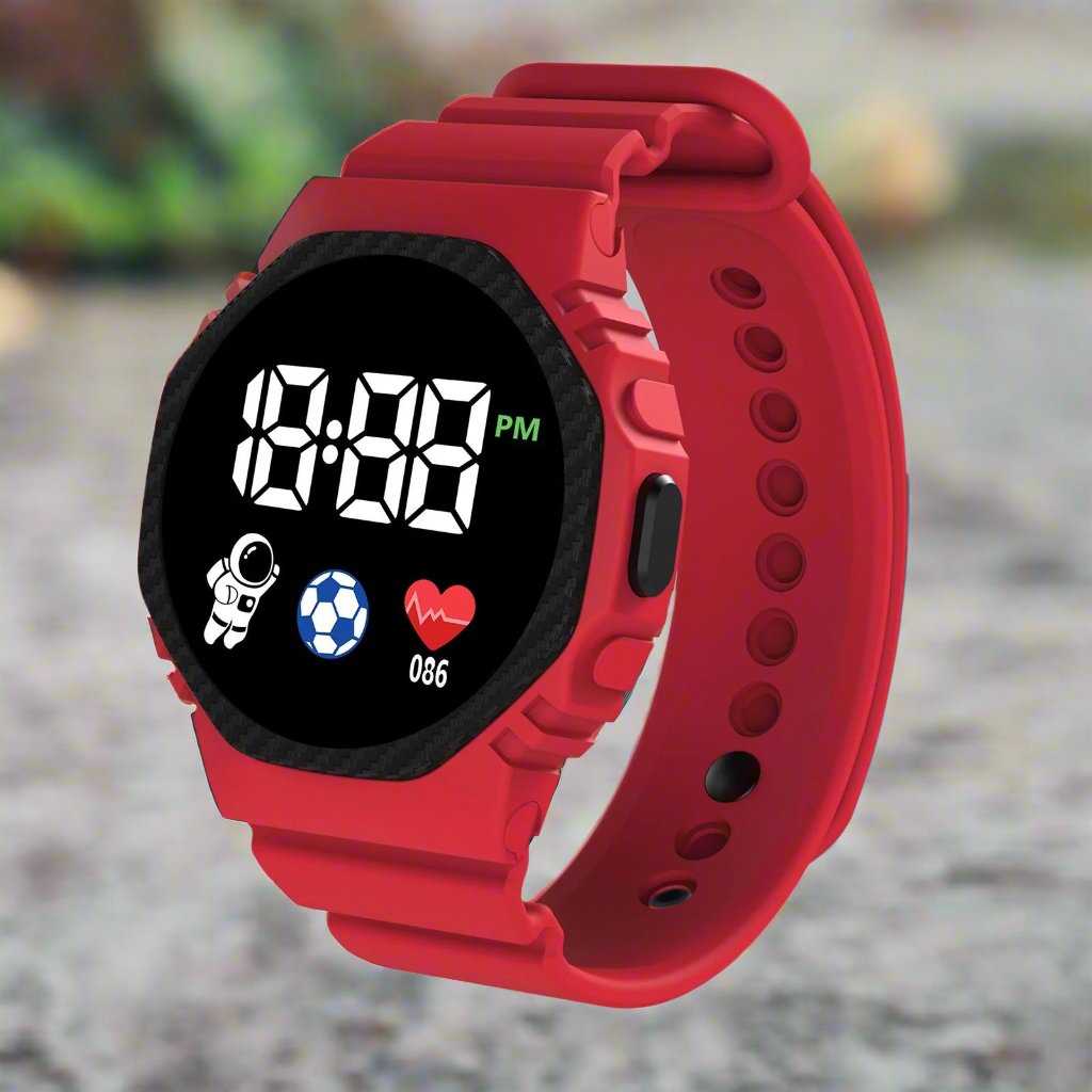 Digital LED Children's Watch, Waterproof, with Calendar, Alarm and Stopwatch, Educational Adventure for Boys and Girls Aged 4+ | Sansoti