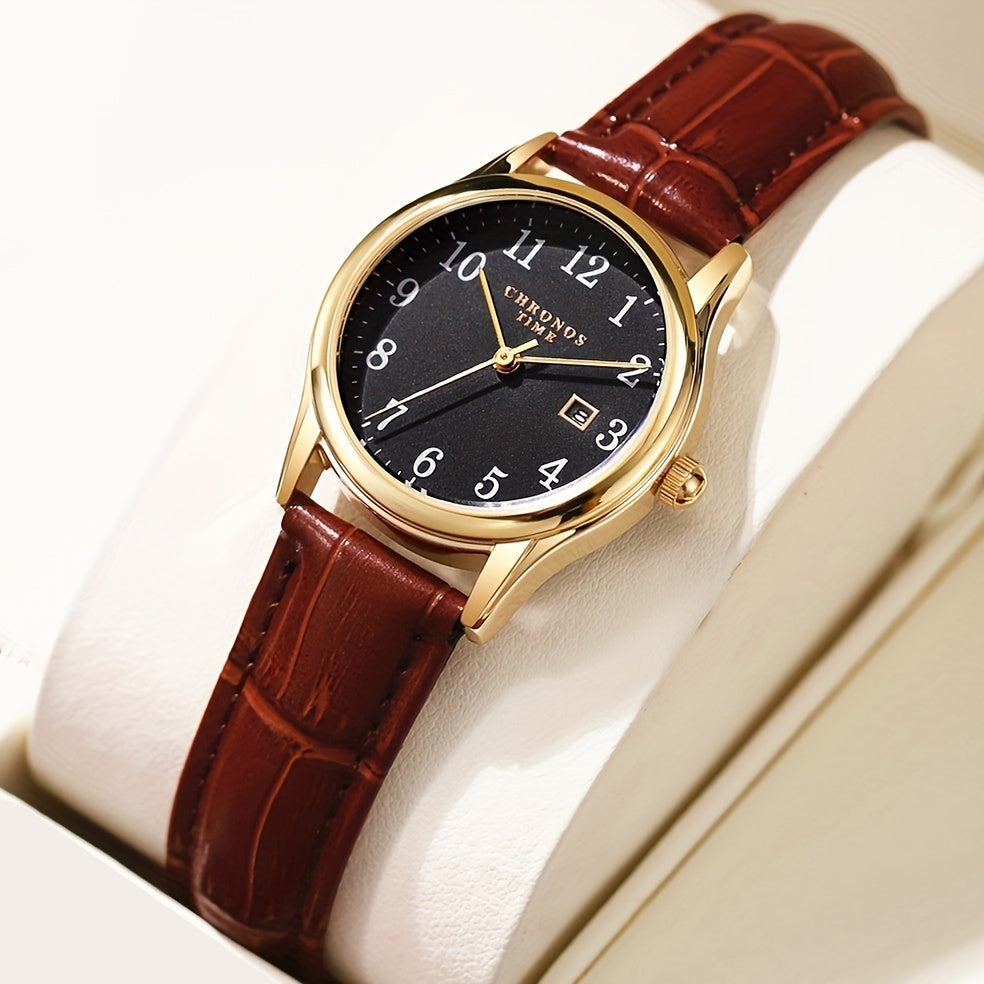 Square Women's Watch with Faux Leather Strap, Quartz Movement, Water-Resistant, Scratch-Resistant, Elegant and Stylish Wristwatch | Sansoti