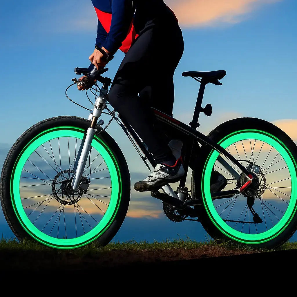 LED Bicycle Valve Caps Motion Sensor Blue Red Green Yellow Safety Lighting Night Cycling Wheel Lights | Sansoti