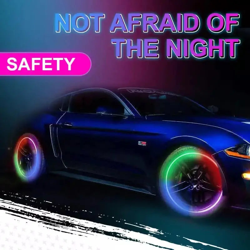 LED Bicycle Valve Caps Motion Sensor Blue Red Green Yellow Safety Lighting Night Cycling Wheel Lights | Sansoti