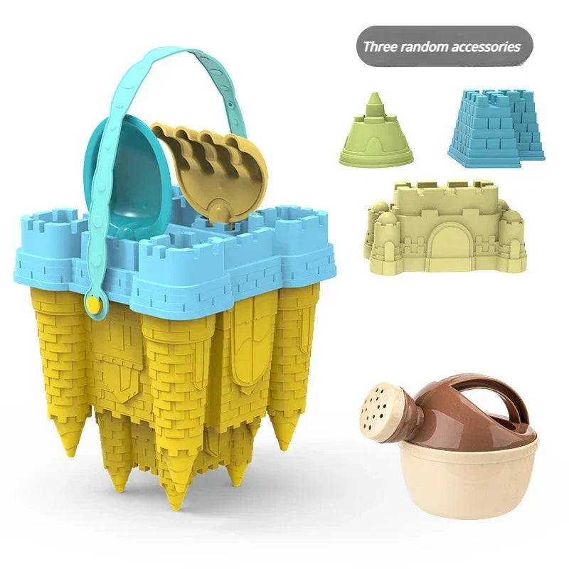 Sandcastle Playset with Buckets and Molds for the Beach and Sandbox – Creative Outdoor Toy for Children | Sansoti