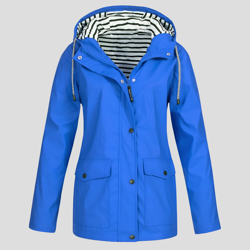 Imperméable pour femme avec capuche, déperlant, coupe-vent, veste d’extérieur à manches longues, toutes saisons, pour la randonnée | Sansoti