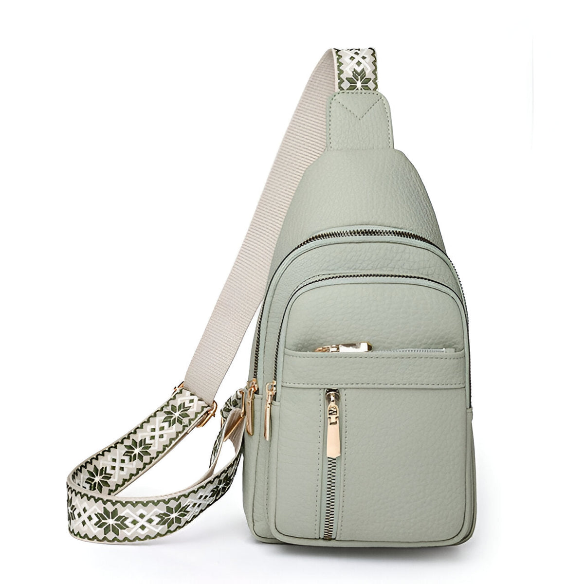 Dames Borst Schoudertas Anti-Diefstal RFID Bescherming Crossbody Tas Patroonband Compact Dagelijks Reizen | Sansoti