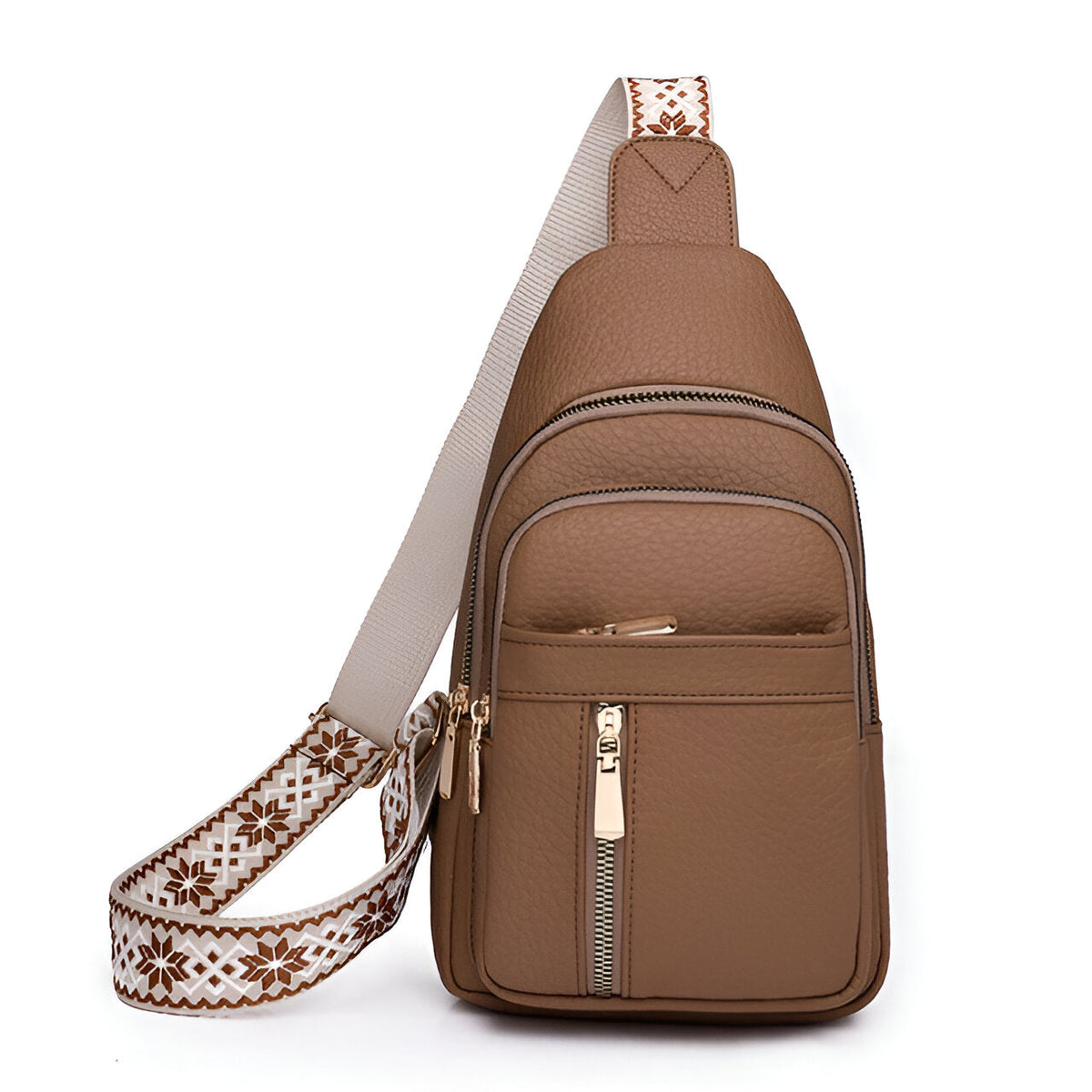 Dames Borst Schoudertas Anti-Diefstal RFID Bescherming Crossbody Tas Patroonband Compact Dagelijks Reizen | Sansoti