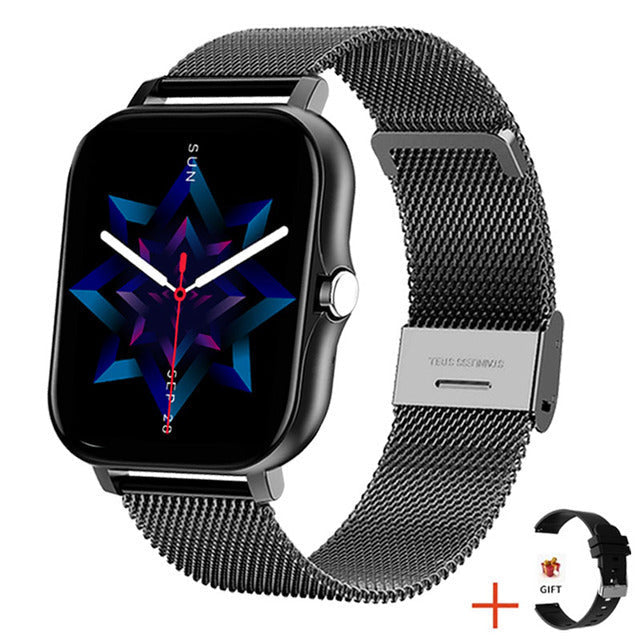 Women's Smartwatch with Metal Strap, Heart Rate Monitor, Step Counter, Sleep Analysis, Blood Pressure Monitor, Fitness Tracker | Sansoti