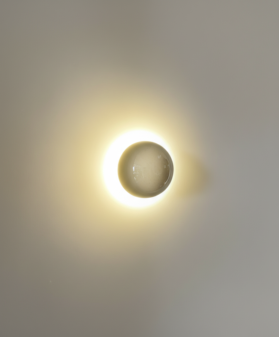 Ronde Wandlamp Metaal LED 16 cm Scandinavisch Design Sfeervol Licht Slaapkamer Hal Gang Woonkamer Brons | Sansoti