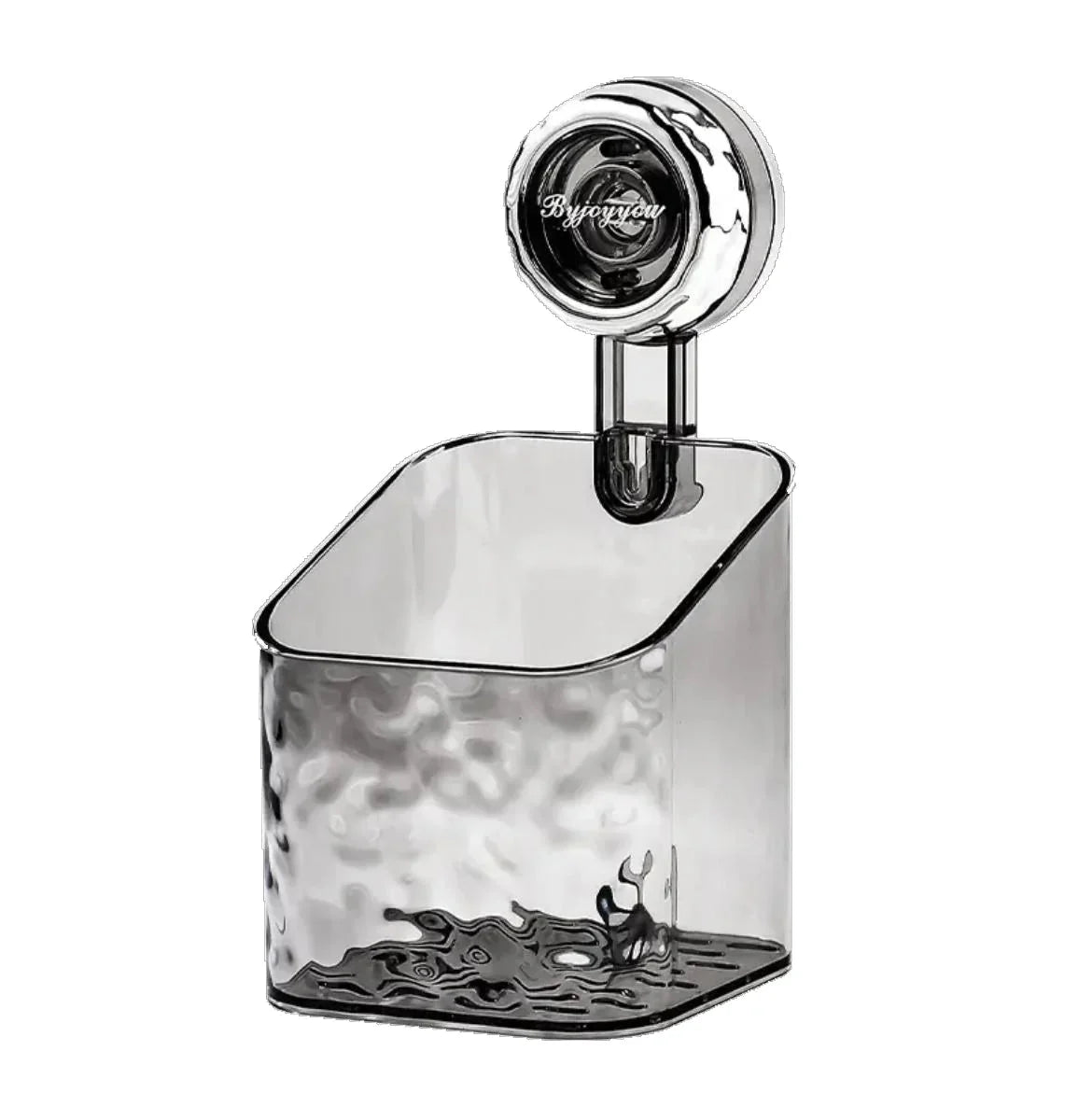 Étagère murale de salle de bains à ventouses, sans perçage, organiseur transparent gris, support de rangement à fixation murale renforcée, tablette de douche | Sansoti