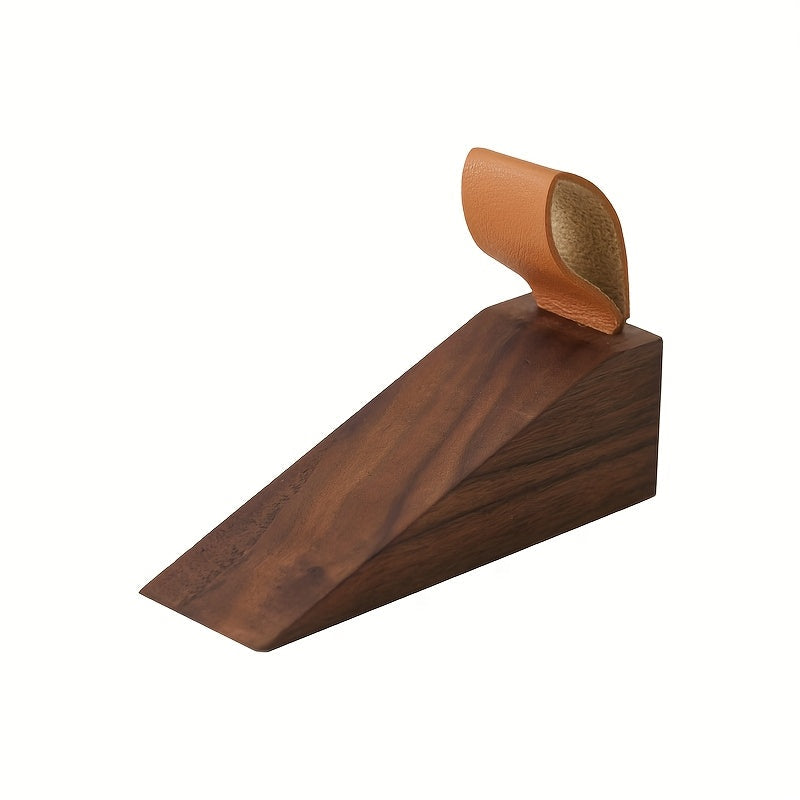 Houten Deurwig Massief Hout Antislip Wigvormige Deurstopper Modern Scandinavisch Interieur Essen Notenhout | Sansoti