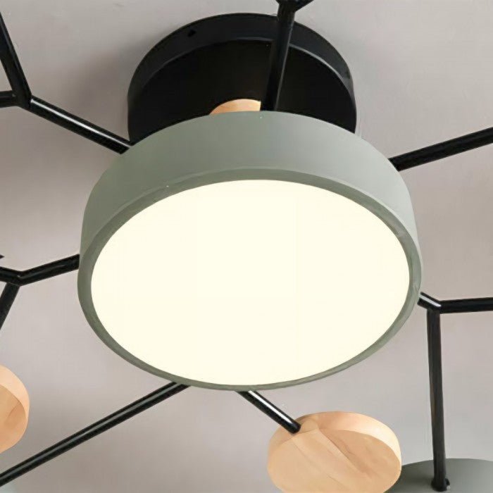 Restfield | Moderne Deckenleuchte mit Holzelementen – LED-Designlampe für Wohnzimmer & Schlafzimmer