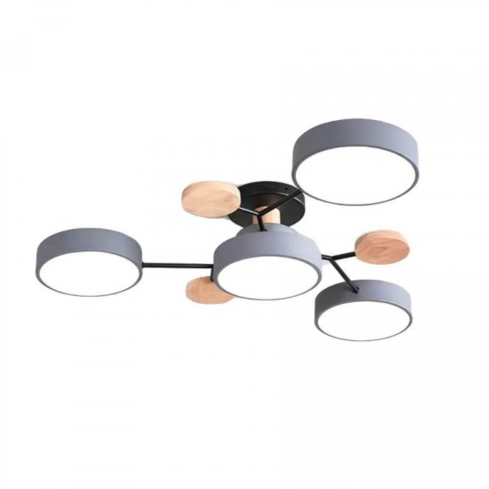 Restfield | Moderne Deckenleuchte mit Holzelementen – LED-Designlampe für Wohnzimmer & Schlafzimmer