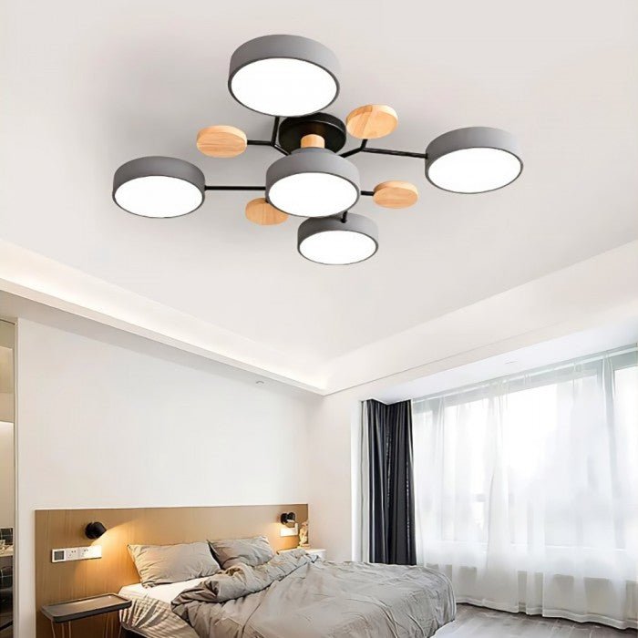 Moderne Plafondlamp met Vertakt Design – Warm LED-licht – Energiezuinig & Duurzaam – Scandinavische Sfeer voor Woonkamer, Eetkamer en Kantoor | Sansoti