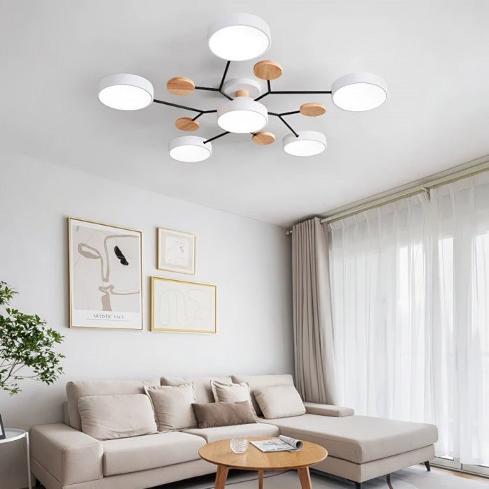 Restfield | Moderne Deckenleuchte mit Holzelementen – LED-Designlampe für Wohnzimmer & Schlafzimmer