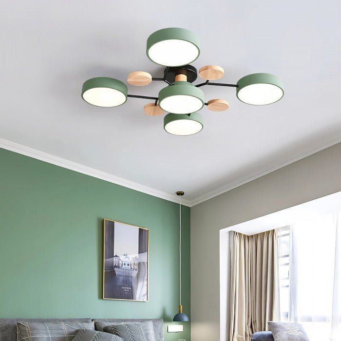 Restfield | Moderne Deckenleuchte mit Holzelementen – LED-Designlampe für Wohnzimmer & Schlafzimmer